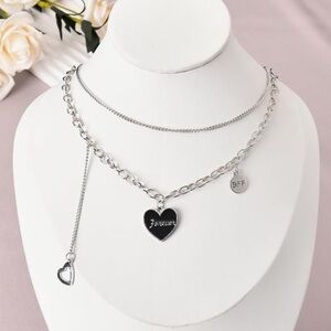 Chic Nation Silver Heart Charm Necklace